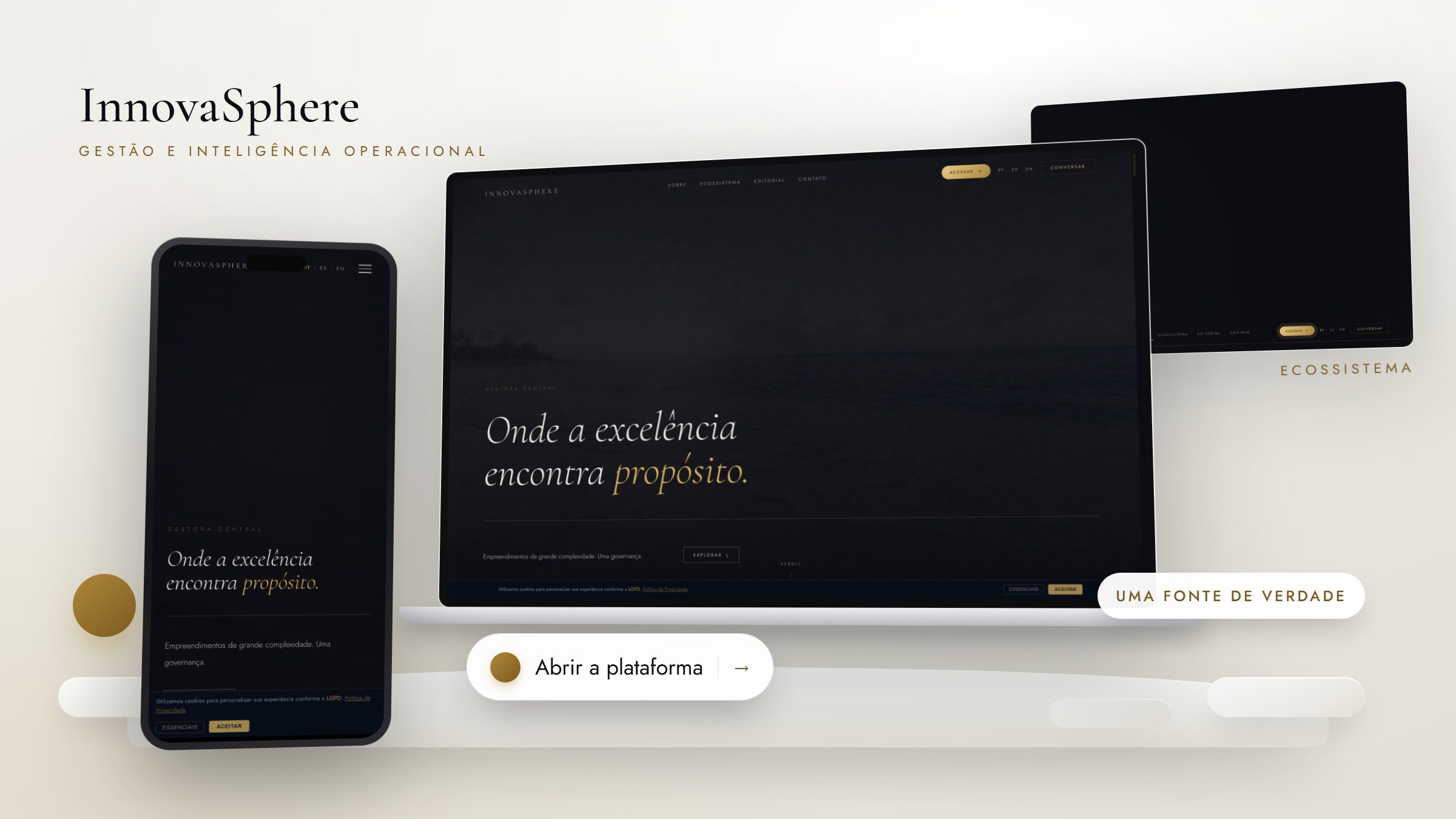 As telas do site em computador e celular